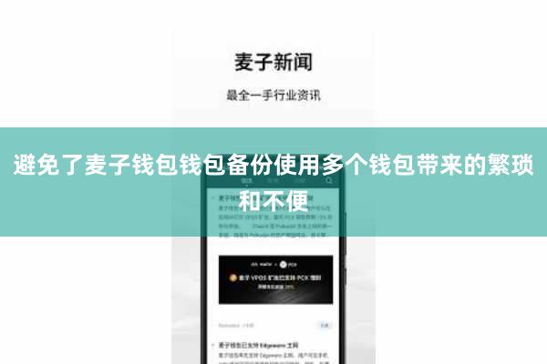 避免了麦子钱包钱包备份使用多个钱包带来的繁琐和不便