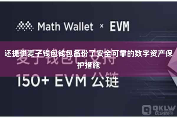 还提供麦子钱包钱包备份了安全可靠的数字资产保护措施