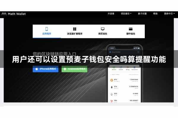 用户还可以设置预麦子钱包安全吗算提醒功能