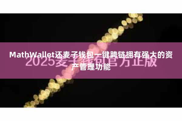 MathWallet还麦子钱包一键跨链拥有强大的资产管理功能